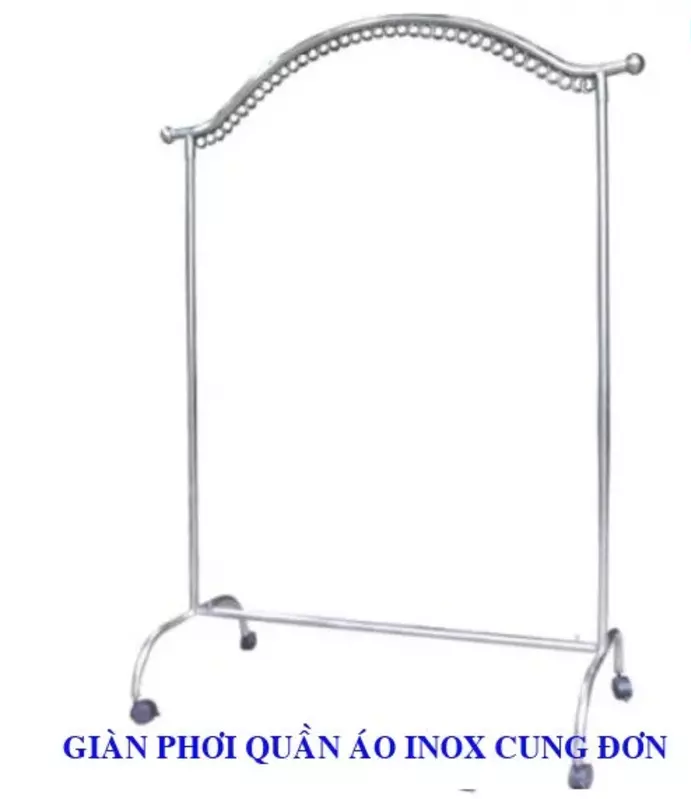 Giá phơi đồ lắp ráp inox cung đơn