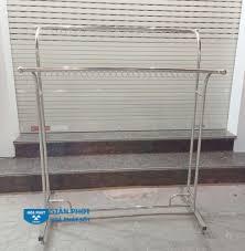 Giàn phơi xếp ngang gắn tường inox - Giàn phơi cho mọi nhà.